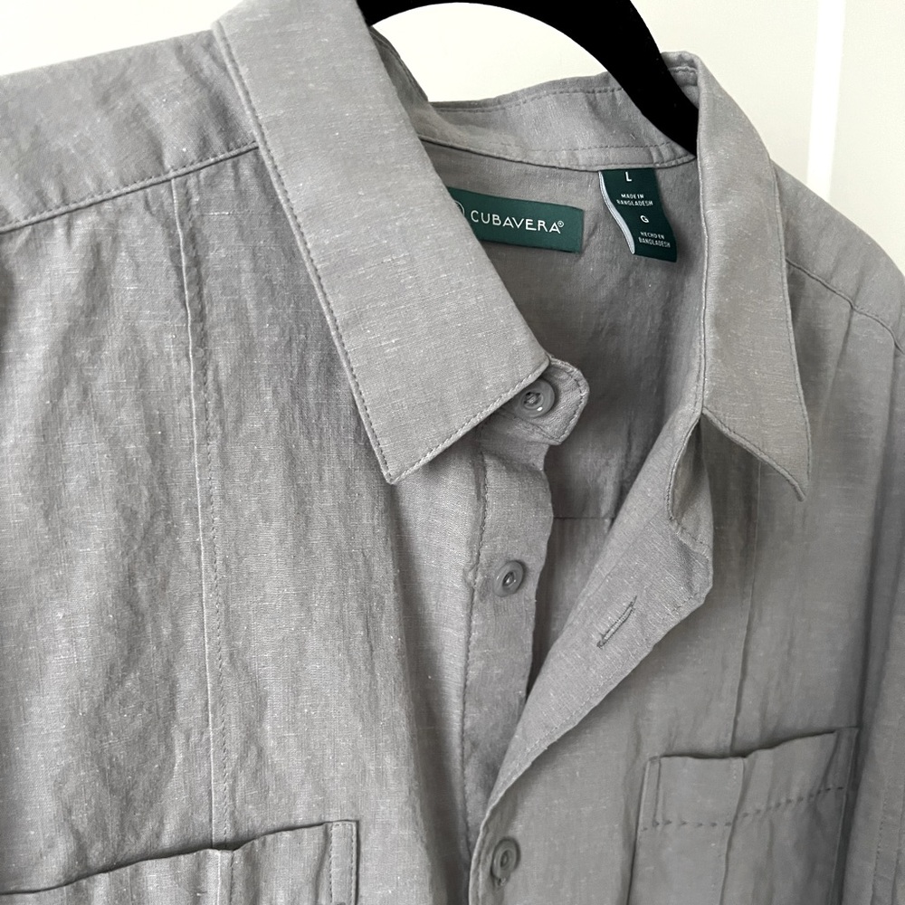Cubavera linen blend short sleeve shirt!
